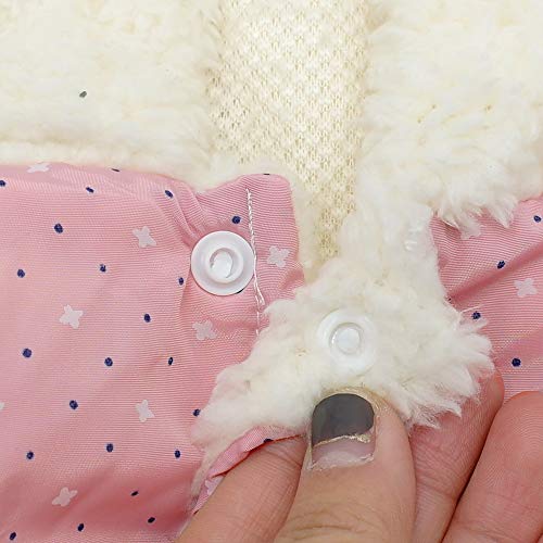 Tineer Pet Puppy Little Star Coat, Perro de Mascota Cálido Invierno Ropa Cachorro Suéter Ropa Ropa para Perros (L, Rosado)