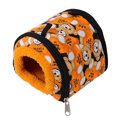 TISHITA Cama para Conejillos de Indias Casa para hámster, Animales pequeños para Mascotas, cálida Cama para Nido de Invierno, casa para Dormir, para Mascotas, Oso Pardo L