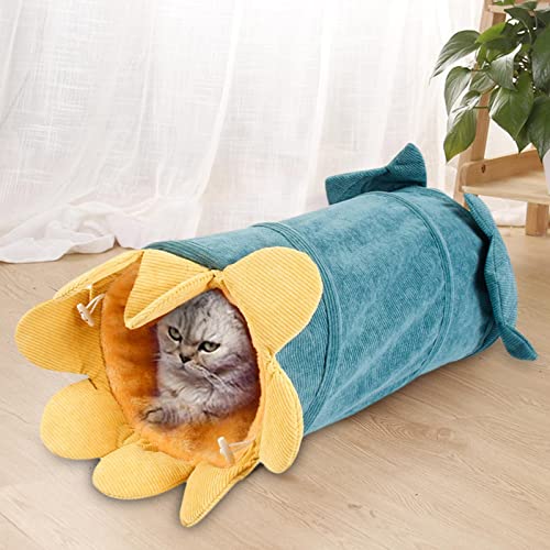 TISHITA portátil para Gatos y hámsteres, Tienda de escondite, Cueva interactiva, Juguete de Tubo Plegable para Erizo, Gatito, Ratones, Ejercicio, Ratas, Pepino