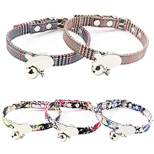 Tlwrnop Collar de identificación Personalizado y Campana Collar de Perro y Gato Personalizado Grabado   Nombre de Mascota Collar de Grabado de teléfono para Cachorro Chihuahua-As_Pic_S