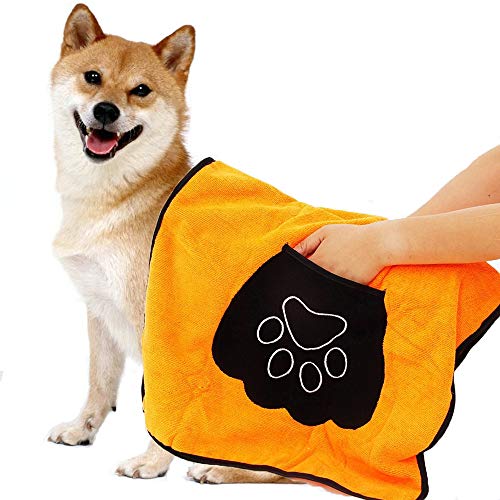 Toalla para Mascotas, Toalla para Perros, Perros Albornoz de Microfibra, para Perros, Gatos, Mascotas, Toalla Microfibra Ultra Absorbente para Agua Secado