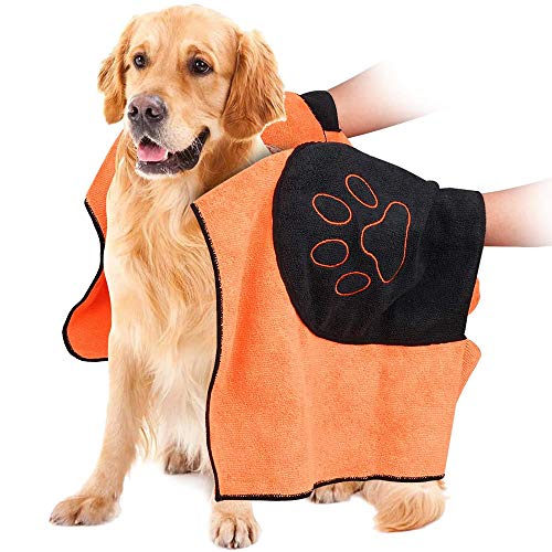 Toalla para Mascotas, Toalla para Perros, Perros Albornoz de Microfibra, para Perros, Gatos, Mascotas, Toalla Microfibra Ultra Absorbente para Agua Secado