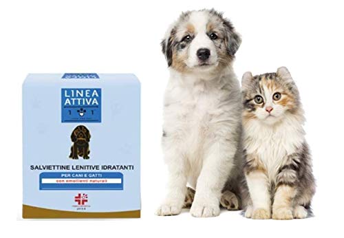 Toallitas Hidratantes en Sachet 22 Piezas - Envueltas Individualmente y Reutilizables - También aptas para Perros y Gatos con Piel Sensible y Delicada - Línea 101