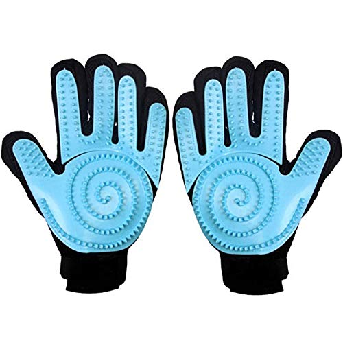 Tonsooze Guantes de Mascotas, Mascota Guante de Aseo Guante Quitapelos Mascotas Manopla Masaje Guante Cepillo para Eliminar Pelo para Gatos y Perros (1 Par)