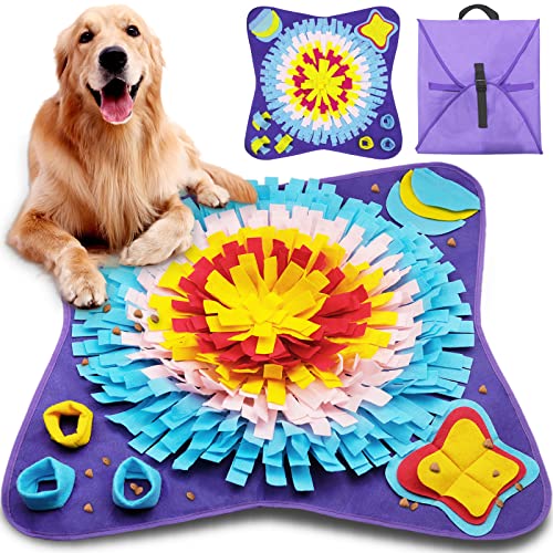 Tonsooze Snuffle Mat para Perros, Alfombra de Actividades para Mascotas, Alfombra Olfato Perro Mascotas Perros tapete de Entrenamiento rompecabezas Juguetes de alimentación Bowl（70cm×70cm）