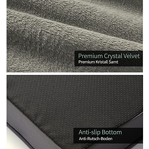 Toozey Cama para Perros Grandes/Medianos/Pequeños con Funda Extraíble Lavable, Cama Ortopédica Impermeable con Forma Huevo para Perros, Cama Colchón Transpirable para Mascotas, 104x73x8cm, Gris Oscuro