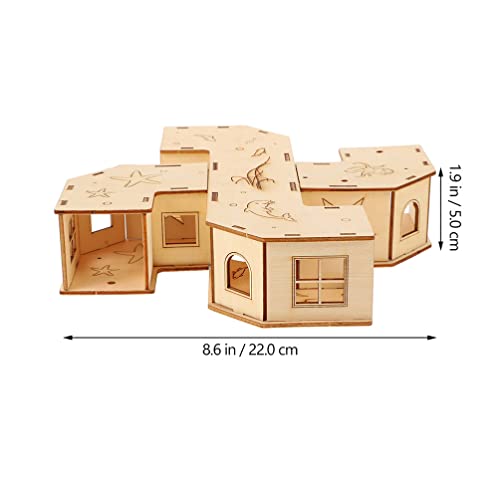 Toyvian 2Pcs Hamster Tunnel Toy Playhouse para Conejillos de Indias Y Animales Pequeños para Jugar Y Dormir