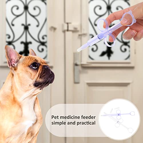 Toyvian 4 Unids Mascotas Medicina Alimentador Jeringa Gato Perro Píldora Dispensador Mascota Píldora Shooter Seguro Reutilizable Tableta Médica Herramienta de Alimentación Médica