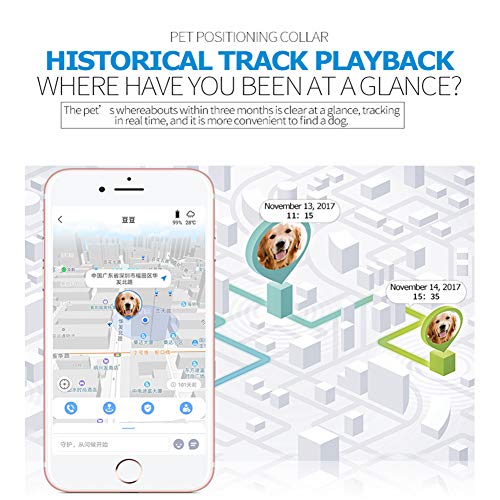 Tractive Localizador GPS para Pet con Seguimiento de Actividad, Anti Lost Tracking Localizador enTiempo Real Collar para Perros Training GPS en Tiempo Real-Bianca