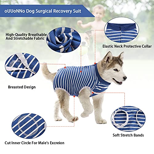 Traje de recuperación para perros, traje de recuperación quirúrgica para perros para mujeres y hombres,alternativas de collares electrónicos de cono, chaleco antilamiendo para mascotas post cirugía