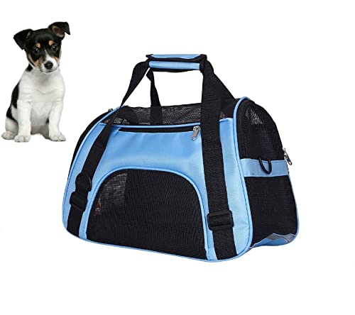 Transportín para mascotas SP-Cow Transportín para gatos Perros Comfort Aprobado Travel, plegable, tejido Oxford con excelente ventilación, para gatos, perros pequeños, cachorros