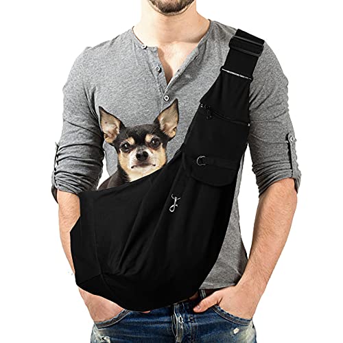 Transportín para Perros Pequeño, Bolso Mochila De Hombro con Correa Bolso Bandolera Ajustable para Perro Pequeño Gatos Chihuahuas Mascotas (Adecuada para Menos De 10 kg)