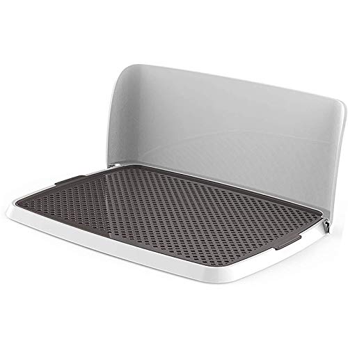 Trays Inodoro para Entrenamiento de Perros para Interior, Bandeja para Orinal para Mascotas, Soporte para Almohadilla de Entrenamiento para Cachorros con Pared, Antideslizante y Establ