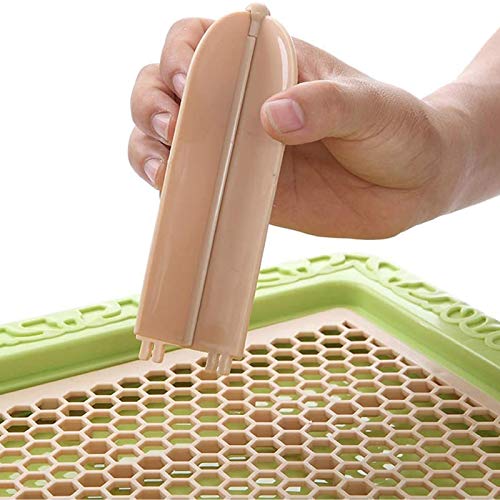 Trays Inodoro Portátil para Perros, Bandeja de Plástico para Entrenamiento con Orinal con Borde Soporte para Almohadilla para Orinar con Poste Extraíble Y Cubierta de Pared Bandeja para Entrenamiento