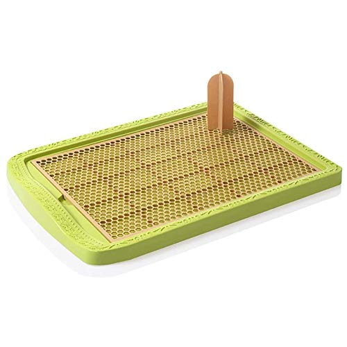 Trays Inodoro Portátil para Perros, Bandeja de Plástico para Entrenamiento con Orinal con Borde Soporte para Almohadilla para Orinar con Poste Extraíble Y Cubierta de Pared Bandeja para Entrenamiento