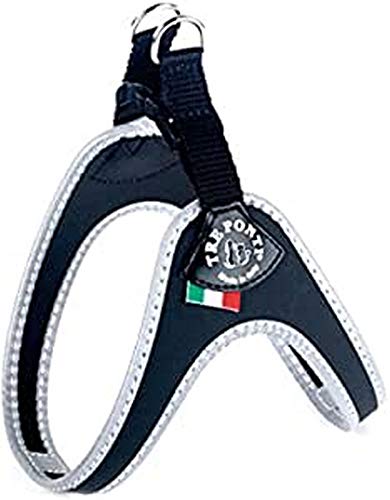 Tre Ponti Fibbia - Arnés para Perro pequeño, 1,5 cm, Color Negro