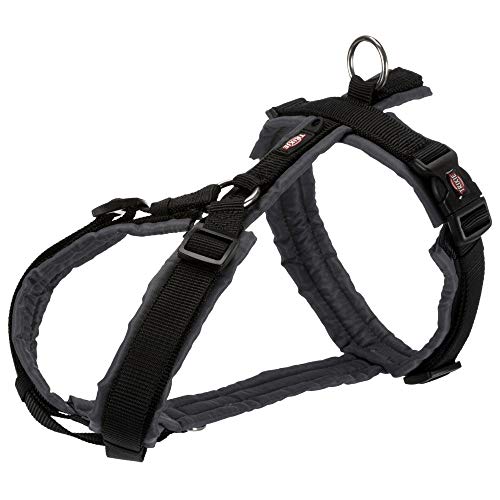 TRIXIE Arnés Trekking New Premium Negro-Grafito para Perros