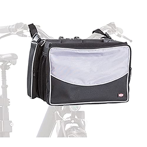 TRIXIE Caja Frontal para Bicicletas, 41 x 26 x 26 cm, Negro/Gris, 2,82 kg