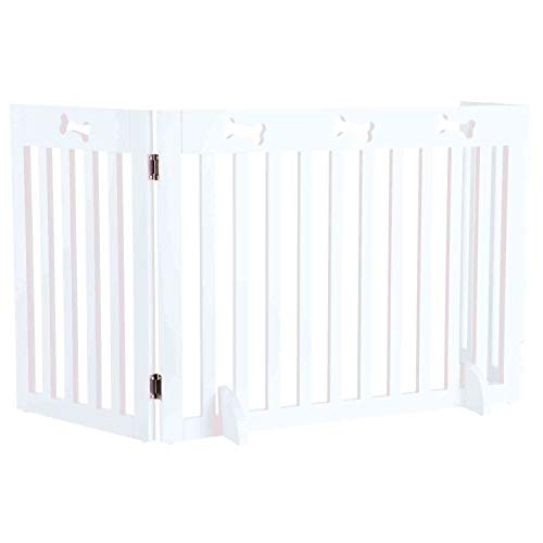 Trixie Puerta Perros, 3-Parts, 82–124 × 61 cm, Blanco