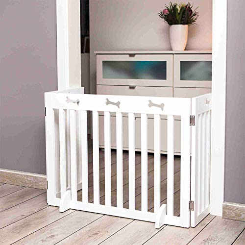 Trixie Puerta Perros, 3-Parts, 82–124 × 61 cm, Blanco