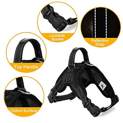 Trongle Arnés para Perros, Cómodo Transpirable Chaleco Ajustable Arnés para Perros, Chaleco Suave Acolchado para El Pecho, Chaleco para Perros Cómodo y Duradero, Grandes (L)