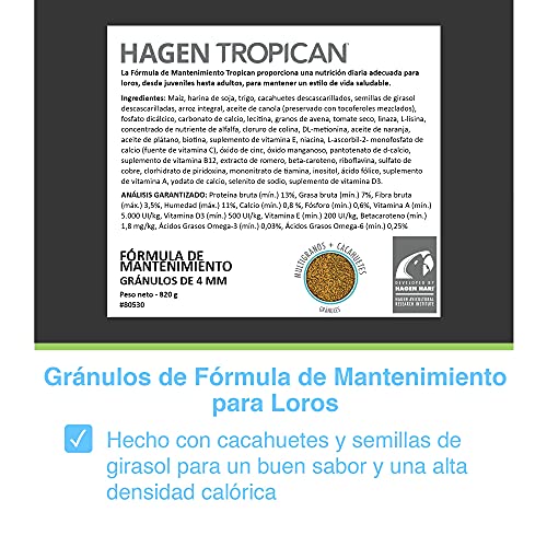 Tropican Mantenimiento para Loros - 820 gr