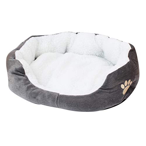 TTinah Cesta Perro Cama Perros Antiestres Camas Perro Baratas CóModo Cama Gato For Mascotas PequeñAs Y Medianas Aliviar La Ansiedad Sueño Cómodo Gray,50 * 40cm