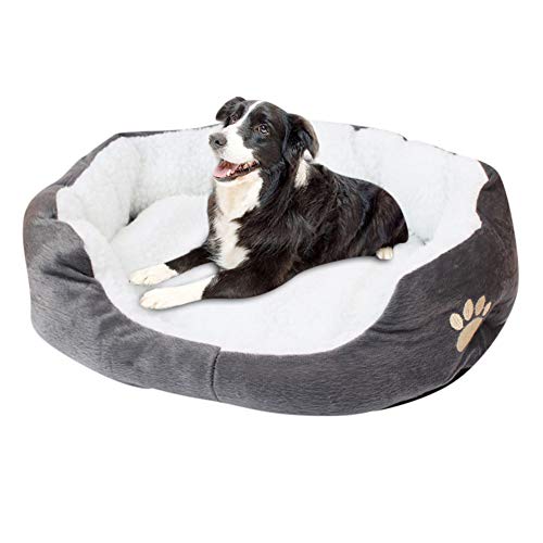 TTinah Cesta Perro Cama Perros Antiestres Camas Perro Baratas CóModo Cama Gato For Mascotas PequeñAs Y Medianas Aliviar La Ansiedad Sueño Cómodo Gray,50 * 40cm