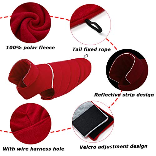 TVMALL Chaleco para Perros Reversibles Abrigos y Chaquetas para Perros Reflectantes para Perros Grandes Clima frío en Invierno Vestidos para Perros Grande y Mediana a Prueba de Viento