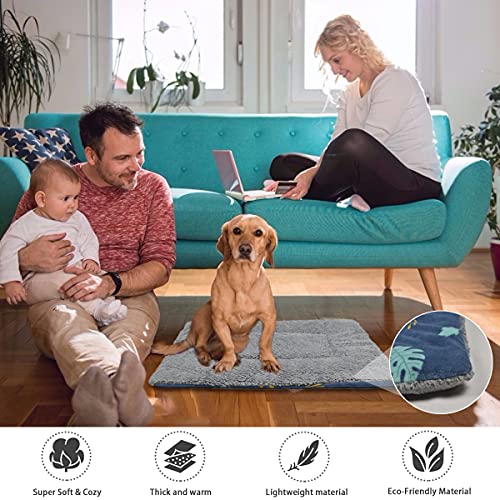 TVMALL Colchoneta para Perros Pequeños, Medianos y Grandes, Reversible Manta para Perro Gato Colchón Lavable para Mascota Cojín de Felpa Suave portátil Adecuado para Viajes al aire libre, Automóvil, L