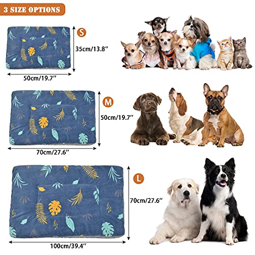 TVMALL Colchoneta para Perros Pequeños, Medianos y Grandes, Reversible Manta para Perro Gato Colchón Lavable para Mascota Cojín de Felpa Suave portátil Adecuado para Viajes al aire libre, Automóvil, L