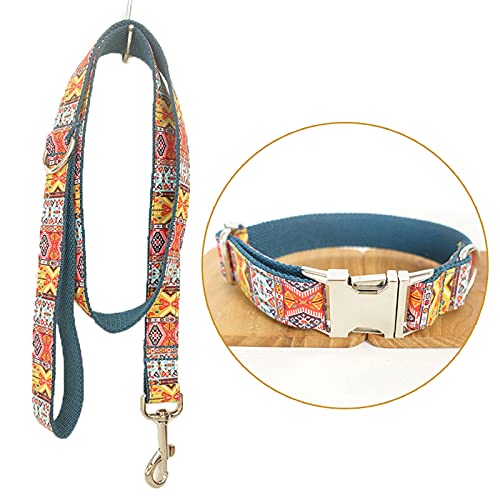 TVMALL Collar de Perro Ajustable para el Aire Libre, para Mascota, Correa, Cuerda, Collar Estilo Bohemio, para Perros medianos y pequeños