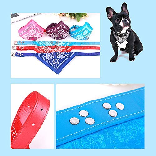 U-M Pañuelo para perro, pañuelo para mascotas, perro, gato, cuello, pañuelo para mascotas, correa ajustable, accesorios para perros, tamaño S, creativa y exquisita mano de obra