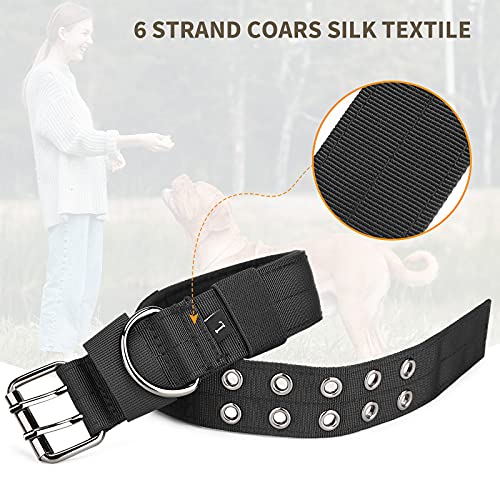 UBORSE Collar Táctico para Perros Collar de Nylon Ajustable K9 Collar Militar para Perros Hebilla de Metal Resistente Caza Al Aire Libre Entrenamiento