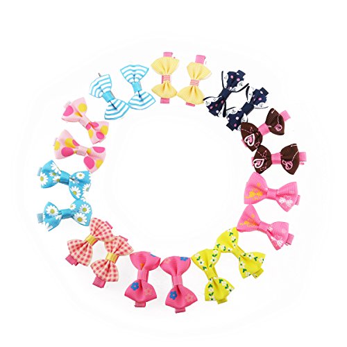 UEETEK Mascota Perro Cachorro Pelo Clips Pelo Accesorios Paquete de 20pcs(Random Color)