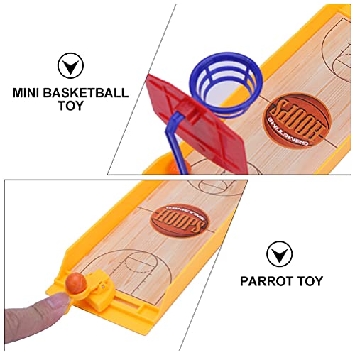 UKCOCO Juguete del pájaro 1 Set lrorot Rompecabezas Entrenamiento Juguete Loro Canasta tirando Juguete Mini Juguete de Baloncesto