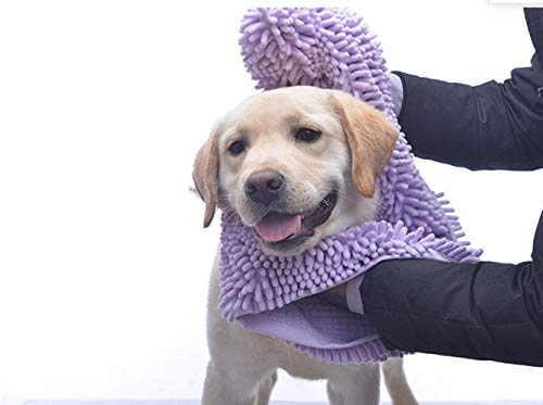 Ulalaza Toalla absorbente para mascotas, toalla de baño de microfibra de secado rápido, para perros y gatos pequeños, medianos y grandes.