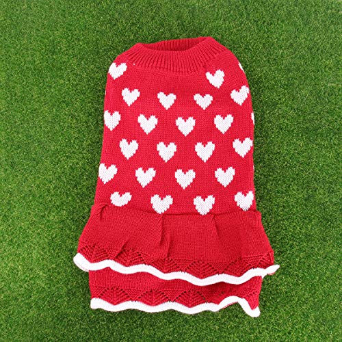 ULTECHNOVO Falda para perros Ropa de Navidad para mascotas Vestido de suéter para perros (L)