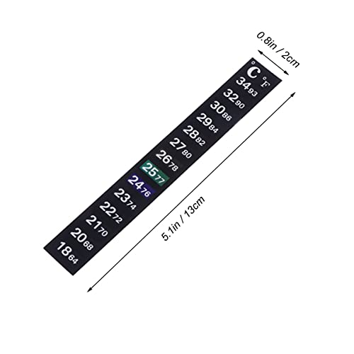 ULTECHNOVO Tira de Temperatura Tira de Acuario Etiqueta de Temperatura para Acuario Tira de Preparación 64 ℉ a 93 ℉ Y 18 ℃ a 34 (10Pcs)