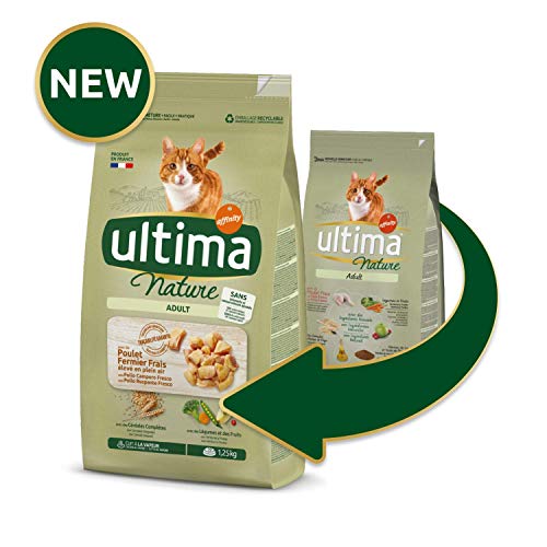 Ultima Nature Pienso para Gatos con Pollo, Pack de 8 x 1.25kg - Total: 10kg