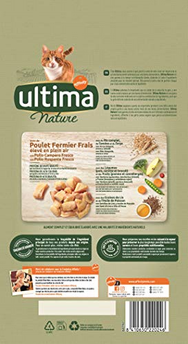 Ultima Nature Pienso para Gatos con Pollo, Pack de 8 x 1.25kg - Total: 10kg