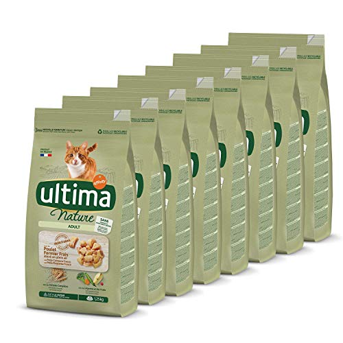 Ultima Nature Pienso para Gatos con Pollo, Pack de 8 x 1.25kg - Total: 10kg