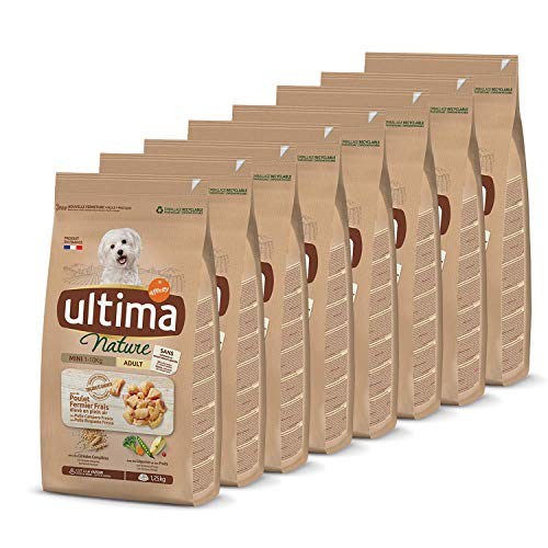 Ultima Nature Pienso para Perros Mini con Pollo, Pack de 8 x 1.25 kg - Total: 10 kg