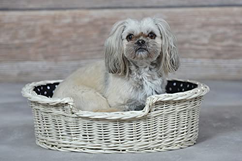 Un Almacenamiento de Mimbre para un perro/Un Gato con un cojín suave, un Tumbona para animales, rodamiento de gato/perro, de almacenamiento cama para perro/gato cama