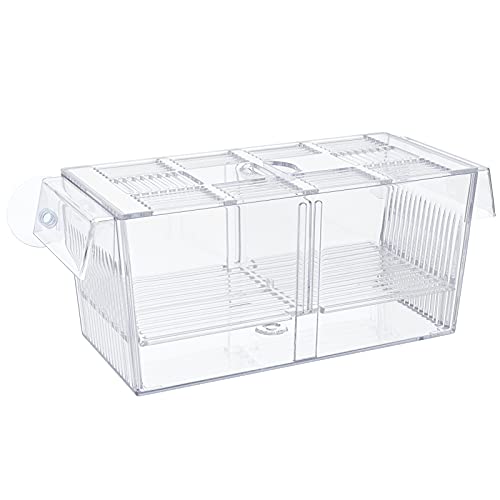 Uniclife Caja de cría de Peces Tanque Criadero Incubadora Acuario Caja de Aislamiento para bebé Camarón Guppy (L(17.3 x 10 x 10 CM))