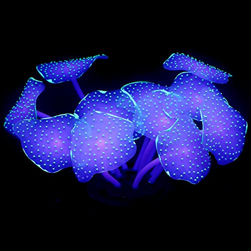 Uniclife Decoraciones de Plantas de Coral de Silicona Adorno Artificial Brillante para Acuario de Pecera, Verde, Forma de Bola