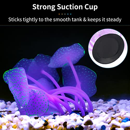 Uniclife Decoraciones de Plantas de Coral de Silicona Adorno Artificial Brillante para Acuario de Pecera, Verde, Forma de Bola