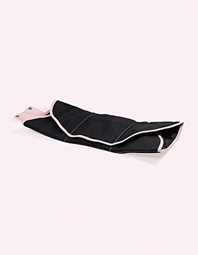 United Pets Lazy Dog Mat – Cama portátil para Perros, Plegable, para Restaurante y de Viaje, Alfombrilla Ligera de Color Negro y Rosa