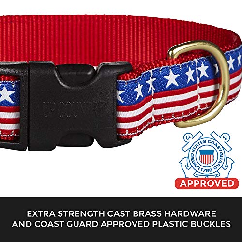 Up Country SST de c de l Stars and Stripes Collar de Perro, de Ancho de Banda 1 Inch, L