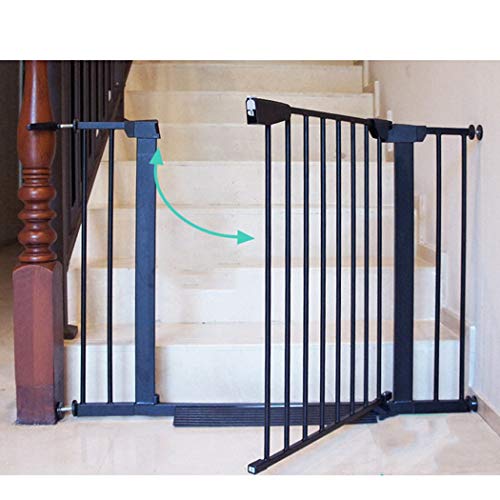 Valla Seguridad Barreras de puerta Ampliable De Seguridad For Niños Puerta Walk Thru Extra Ancho Cerca De La Escalera De Bebé Barrera Perforada Del Perro Casero Chimenea Valla Gota Cuarentena Puerta B